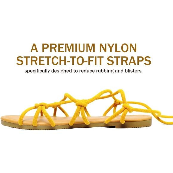 Women's Open Toe Lace Up Gladiator FlatSlip on Roman Sandals 7.5 NWT - Picture 7 of 10